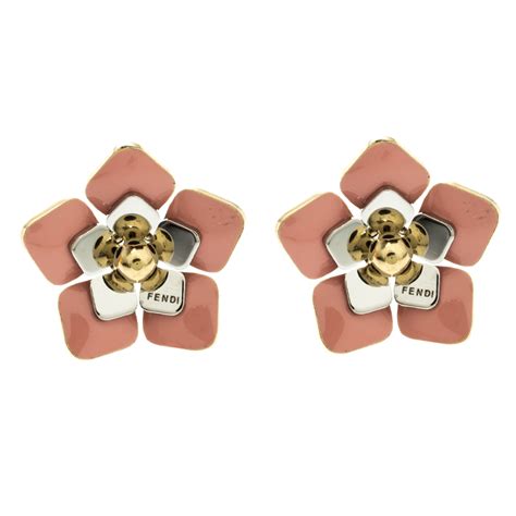 fendi blossom earrings|genuine fendi earrings.